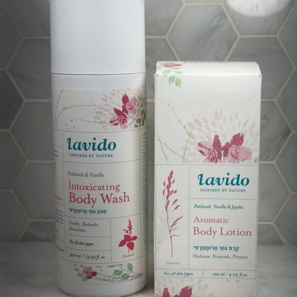 Lavido-Nat Patchouli+Vanilla Intoxicating Body Wash+Aromatic Natural Body Lotion